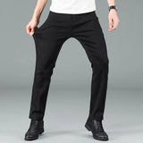 CoreFlex™ Pure Black Straight Fit Jeans - AMAZEA