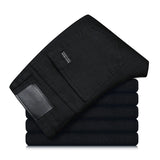 CoreFlex™ Pure Black Straight Fit Jeans - AMAZEA